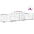 vidaXL Oblúkový gabionový kôš 17 ks 300x50x60/80 cm pozinkované železo