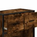 vidaXL Nočný stolík, dymový dub 60x31x60 cm, kompozitné drevo+kov