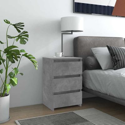 vidaXL Nočný stolík, betónovo sivý 40x35x62,5 cm, kompozitné drevo