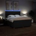 vidaXL Posteľný rám boxspring s matracom čierny 180x200 cm látka