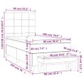 vidaXL Posteľný rám boxsping s matracom bledosivý 90x190 cm zamat
