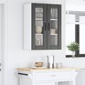 vidaXL Nástenný sklenený kabinet LUCCA Čierna 60 x 31 x 80 cm