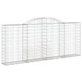 vidaXL Oblúkové gabionové koše 10 ks 300x30x120/140 cm pozink. železo