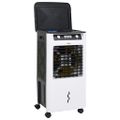 vidaXL Mobilný ochladzovač vzduchu 3-v-1 bielo čierny 73x38x30,5cm 80W