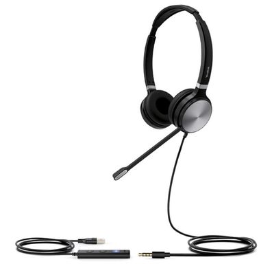 OEM BALENIE Yealink UH36 Duálna náhlavná súprava na obe uši s 3.5mm jack - USB konektory