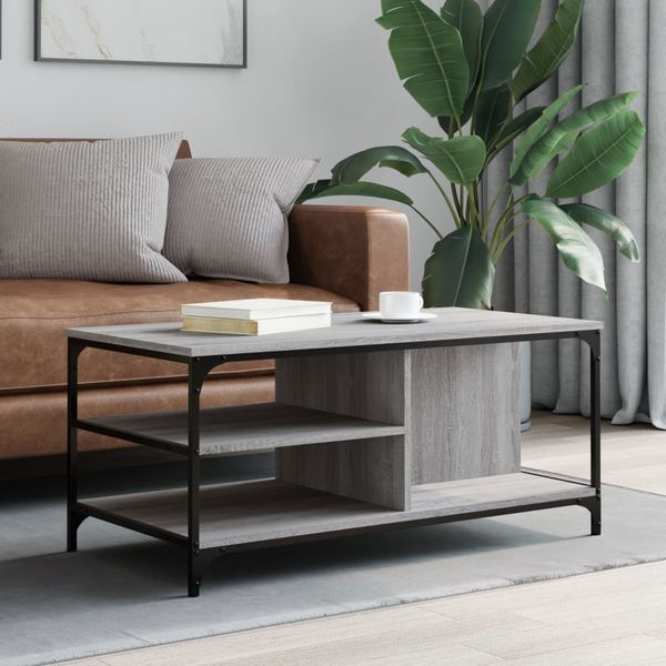 vidaXL Konferenčný stolík sivý dub sonoma 100x50x45cm spracované drevo