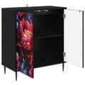 vidaXL Servírovacia skriňa KIEL Čierny dub 69 x 33 x 76 cm