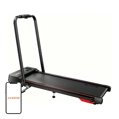 Skladací elektrický bežecký pás ACEZOE P12 (čierny a červený)