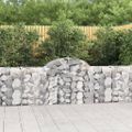 vidaXL Oblúkový gabionový kôš 200x30x80/100 cm pozinkované železo