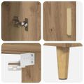 vidaXL Highboard Remeselný dub 69,5 x 32,5 x 180 cm Kompozitné drevo