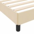 vidaXL Posteľ s pružinovým rámom Krémová 140 x 200 cm látka