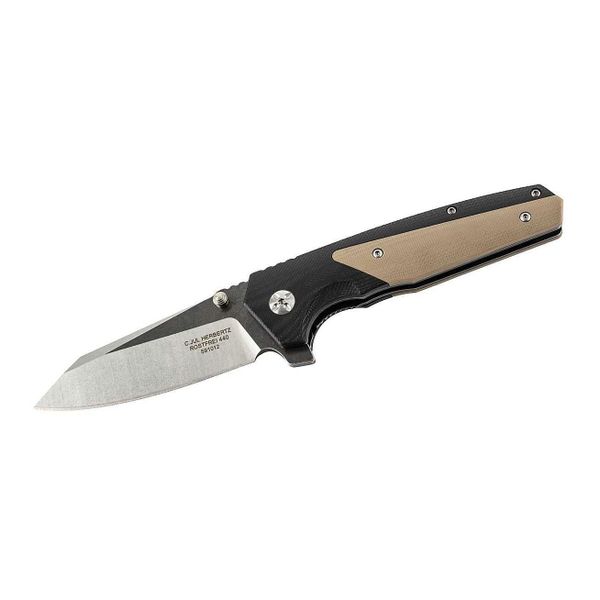 Herbertz 591012 jednoručný vreckový nôž 9,5cm, G10, čierno-zelená