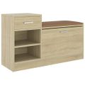 vidaXL Lavica na topánky dub sonoma 94,5x31x57 cm kompozitné drevo