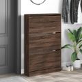 vidaXL Botník hnedý dub 80x21x125,5 cm spracované drevo