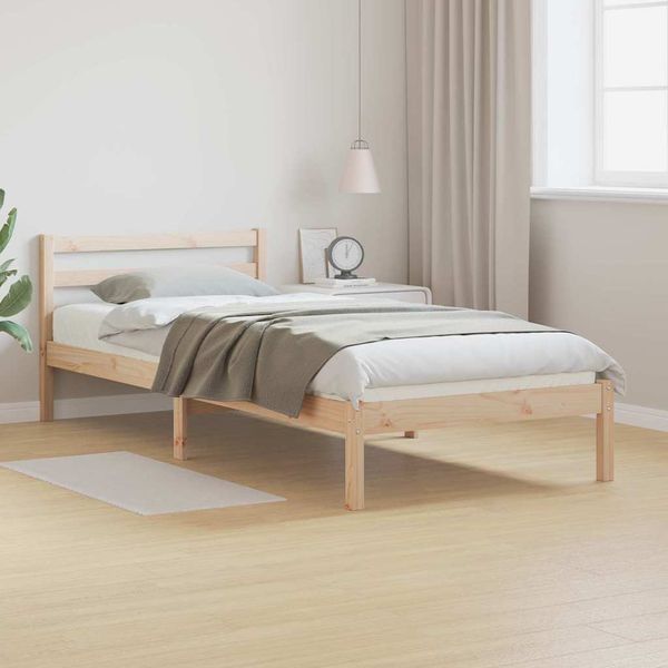 vidaXL Rám postele s čelnou doskou Hnedá 215,5 x 95,5 x 69,5 cm