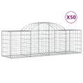 vidaXL Oblúkový gabionový kôš 50 ks 200x50x60/80 cm pozinkované železo