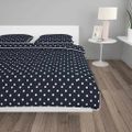 vidaXL Zimný paplón+vankúše, set 3ks, látka,tmavomodrá 240x220/80x80cm