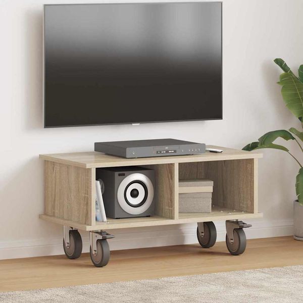 vidaXL TV stolík Sonoma dub 68,5 x 35 x 35 cm Kompozitné drevo