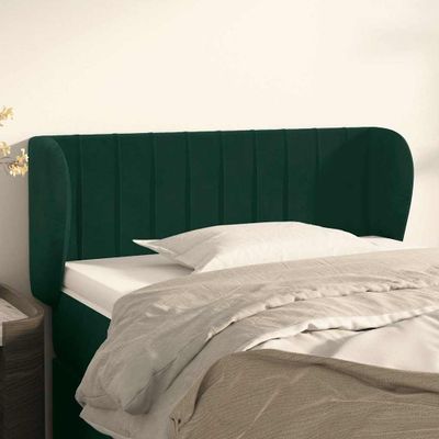 vidaXL Čelo postele so záhybmi tmavozelený 83x23x78/88 cm zamat