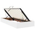 vidaXL Postel s úložným prostorem a matrací Biela 100 x 200 cm