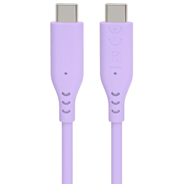PremiumCord silikónový USB-C 60W, fialový, 1.5m
