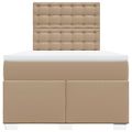 vidaXL Boxspring posteľ s matracom kapučínová 120x200 cm umelá koža