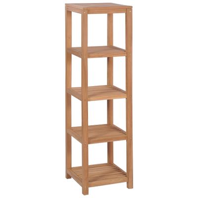 vidaXL Kúpeľňový regál z teakového dreva so 4 poličkami 42x42x165 cm