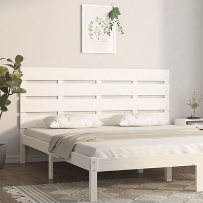vidaXL Čelo postele biele 140x3x80 cm masívna borovica