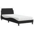 vidaXL Posteľ s matracom Dover čierna 90x190 cm látka