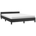 vidaXL Posteľný rám s čelom bez matraca čierny 140x200 cm
