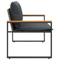 vidaXL lavička s vankúšom Sivá a tmavo sivá 115 x 65 x 72 cm Ratan