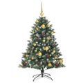 vidaXL Umelý vianočný stromček Zelená 120 cm PVC, plast a oceľ