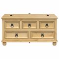 vidaXL Úložný box Corona 90x78x45 cm borovicový masív
