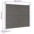 vidaXL Plotový panel WPC 180x146 cm sivý