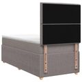vidaXL Posteľ boxspring s matracom Sivohnedá 80 x 200 cm Látka