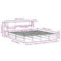 vidaXL Posteľ s knižnicou bez matraca 200x200 cm masívne drevo