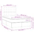 vidaXL Boxspring posteľ s matracom a LED krémová 120x190 cm látka