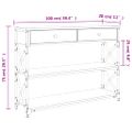 vidaXL Konzolový stolík dub sonoma 100x28x75 cm kompozitné drevo