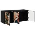vidaXL Nástenný TV kabinet BORNE 102 x 33 x 40 cm Čierny dub
