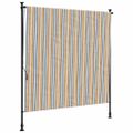 vidaXL Vonkajšia roleta žlto-biela 150x270 cm látka a oceľ