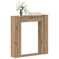 vidaXL Rám krbu Dub artisan 100 x 20 x 100 cm Kompozitné drevo