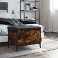 vidaXL Úložná lavička dymový dub 62x42x45 cm kompozitné drevo