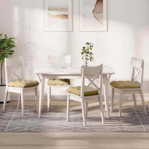 vidaXL Vankúše na sedenie 4 pcs Šedá zelená 45 x 45 cm