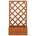 vidaXL Záhradný kvetináč s mriežkou oranžový 50x25x90 cm masívne jedľové drevo