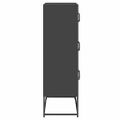 vidaXL Highboard Black 68x39x123 cm Oceľ