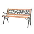 vidaXL Záhradná lavička 122 cm, drevo