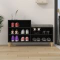 vidaXL Botník čierny 102x36x60 cm spracované drevo