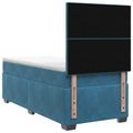 vidaXL Posteľ boxspring s matracom Modrá 80 x 200 cm Zamat