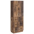vidaXL Sada skríň 2 ks 66 x 34,5 x 87 cm Kompozitné drevo Staré drevo