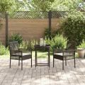 vidaXL Záhradný bistro set 3 ks Hnedá polyratan